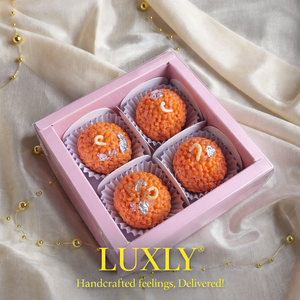 Laddu shaped candles in gift box festive gifting idea for Diwali and celebrations by Luxly