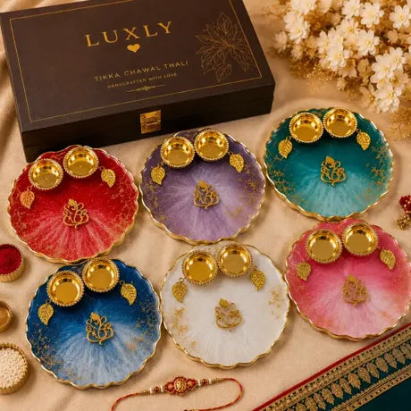 Handmade resin tikka thali