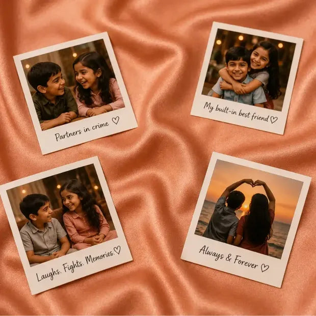 Example printed polaroids with handwritten captions